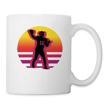 Retro Vintage American Football Sport - Tasse - Weiß - Rechts