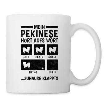 Pekinese Hundetricks Peking-Palasthund - Tasse - Weiß - Rechts