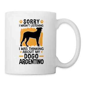J’ai pensé à mon Dogo Argentino - Mug blanc - blanc - Droite