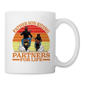 Père Fils, Partenaires d’équitation pour la vie 4 - Mug blanc - blanc - Droite