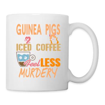 Cochons d’Inde et café glacé Super Drôle T-Shirt - Mug blanc - blanc - Droite
