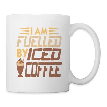 Je suis alimenté par le café glacé génial rétro présent - Mug blanc - blanc - Droite