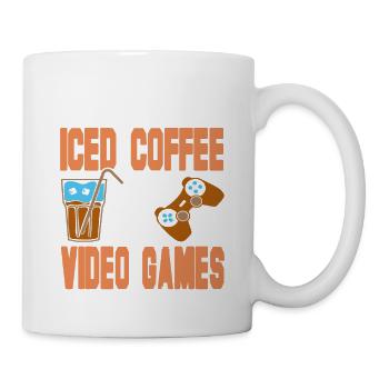 What I Need Is Iced Coffee And My Video Games - Tasse - Weiß - Rechts
