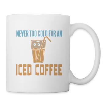 Never Too Cold For An Iced Coffee Retro Awesome - Mug - white - Right
