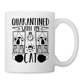 Quarantined With My Cat Humor - Mug - white - Right