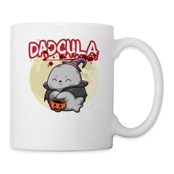 Dadcula Dracula Vampire Dad Funny Halloween Party - Tasse - Weiß - Rechts