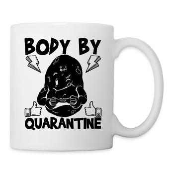 Body By Quarantine Funny Social Distancing - Mug - white - Right