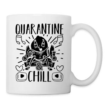 Quarantine And Chill Funny Social Distancing - Mug - white - Right