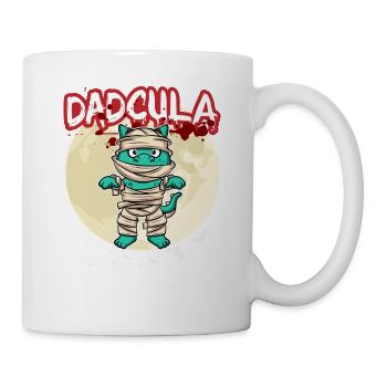 Dadcula Dracula Vampire Papa Drôle Fête d’Halloween - Mug blanc - blanc - Droite