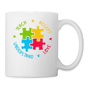Autism Struggle Education Autistic Autistic Puzzle - Mug - white - Right