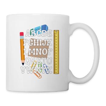 Back to school Alphabet shirt - Mug - white - Right