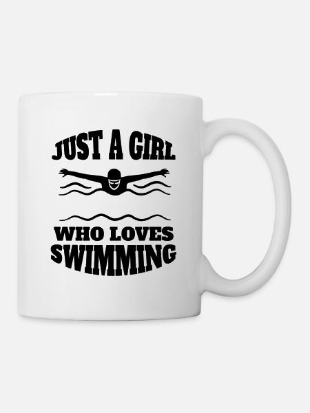 Schwimmerin Frau Schwimmer Mädchen Mom Schwimmen - Tasse - Weiß