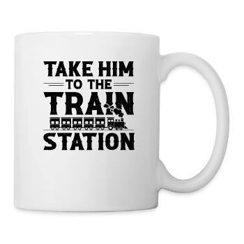 Model Railway Train Locomotives Gift - Mug - white - Right