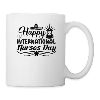 Alles Gute zum Intern. Tag der Krankenschwestern - Tasse - Weiß - Rechts