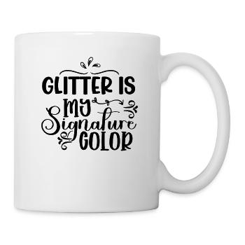 Glitter Is My Signature Color Unicorn - Mug - white - Right