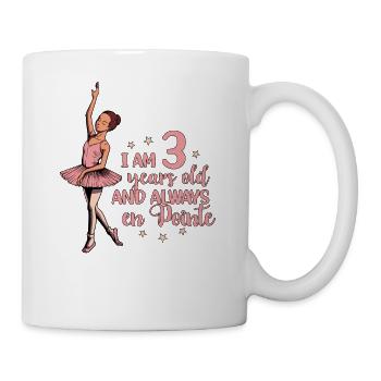 J’ai 3 ans et toujours en pointe - Ballerina - Mug blanc - blanc - Droite