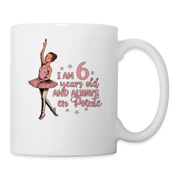 J’ai 6 ans et toujours en pointe - Ballerina - Mug blanc - blanc - Droite