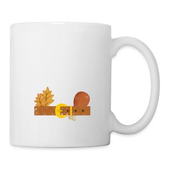 Pilger Kostüm Halloween Urlaub Lustig Thanksgiving - Tasse - Weiß - Rechts