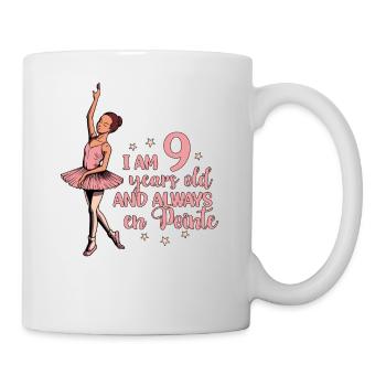 J’ai 9 ans et toujours en pointe - Ballerina - Mug blanc - blanc - Droite