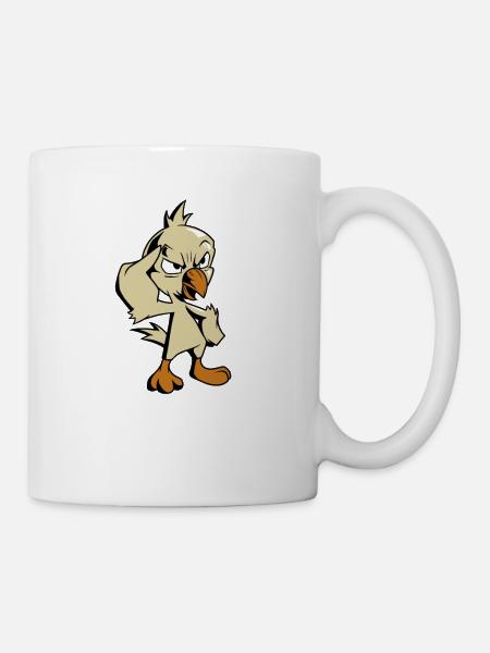 Seid ihr noch ganz dicht? Vogel beim Vogel zeigen - Tasse - Weiß