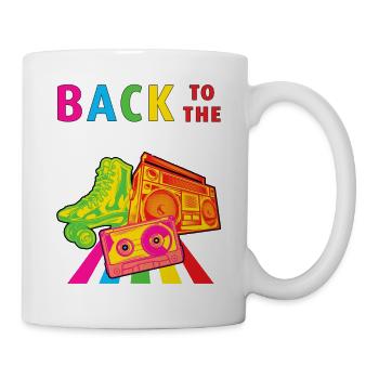 Back To The 80s - Zurück in die Vergangenheit 80er - Tasse - Weiß - Rechts