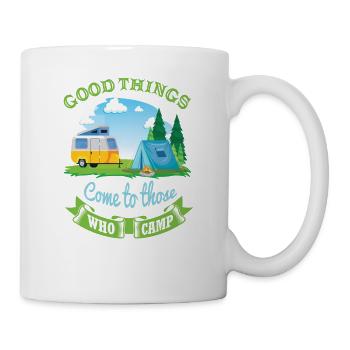 Camping Camping Tent Caravan glampin - Mug - white - Right