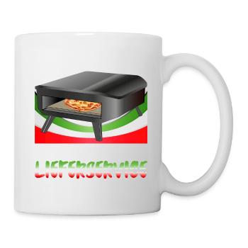 Outdoor Pizza - ich brauch keinen Lieferdienst! - Tasse - Weiß - Rechts
