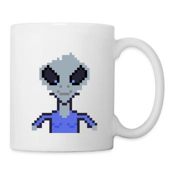 Pixel Alien "Smiling Girl" - Mug - white - Right