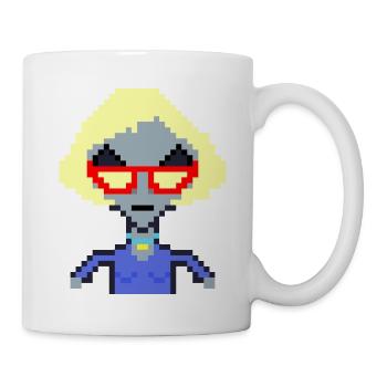 Pixel Alien "Carla Reporter" - Mug - white - Right