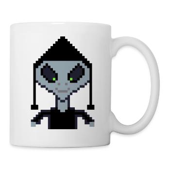 Pixel Alien "Black Boy" - Mug - white - Right