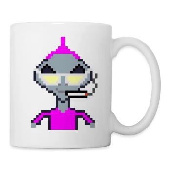 Pixel Alien "Violet Iro" - Tasse - Weiß - Rechts