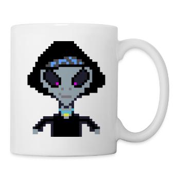 Pixel Alien « Fille Noire » - Mug blanc - blanc - Droite