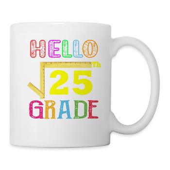 Hello 5th Grade Square Root Of 25 Funny - Mug - white - Right