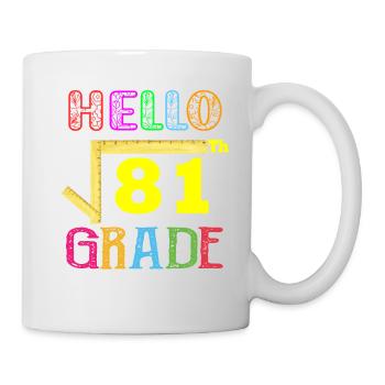 Hello 9th Grade Funny Square Root of 81 Math - Mug - white - Right