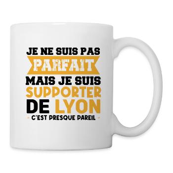 JE SUIS SUPPORTER DE LYON - Mug blanc - blanc - Droite