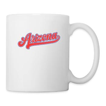 Vintage Arizona City Baseball Distressed Baseball - Mug - white - Right