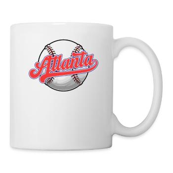 Vintage Atlanta City Baseball Liebhaber Distressed Wortspiel - Tasse - Weiß - Rechts