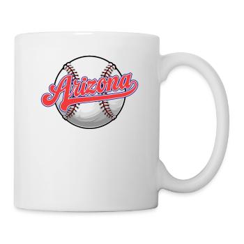Amateur de baseball vintage d’Arizona City en détresse - Mug blanc - blanc - Droite