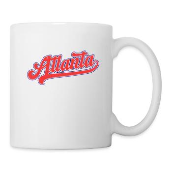Vintage Atlanta City Baseball Distressed Baseball - Tasse - Weiß - Rechts
