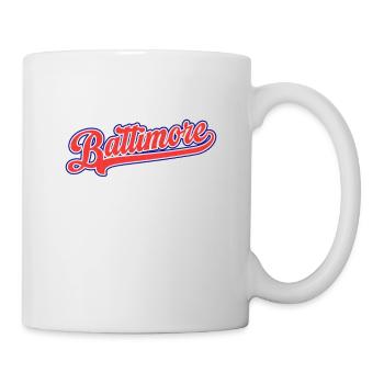 Baseball vintage Baltimore En détresse Baseball - Mug blanc - blanc - Droite