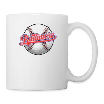 Vintage Baltimore Baseball Lover Distressed Sports - Mug - white - Right