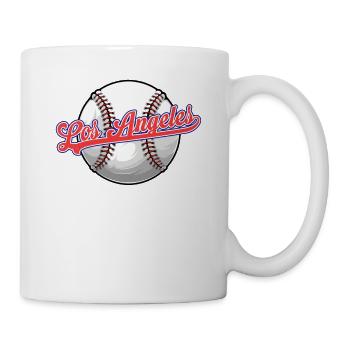 Vintage Los Angeles City Baseball Plaisir en détresse - Mug blanc - blanc - Droite