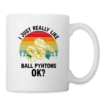 King python design for snake lovers - Mug - white - Right