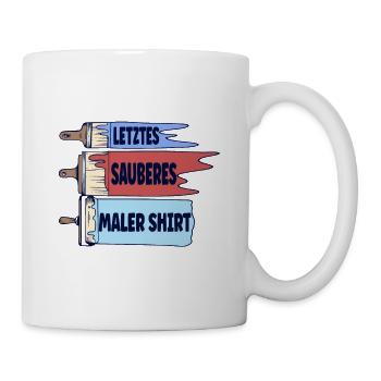 Letztes sauberes Maler - Tasse - Weiß - Rechts