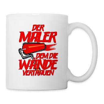 Maler - Tasse - Weiß - Rechts