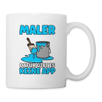 Maler - Tasse - Weiß - Rechts