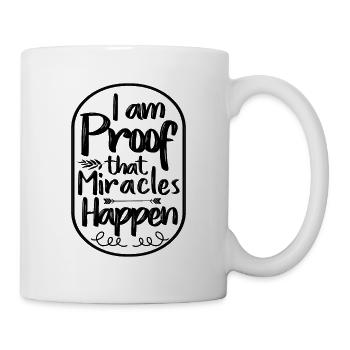 I Am Proof That Miracles Happen Christian - Tasse - Weiß - Rechts