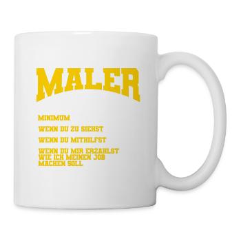 Maler Stundenlohn - Tasse - Weiß - Rechts