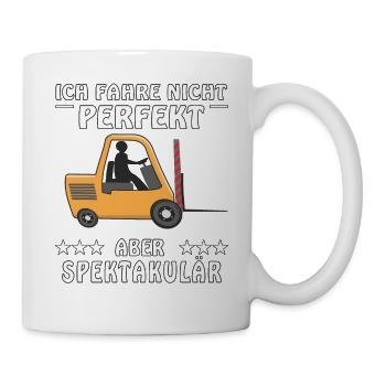 STABLER ICH FAHRE NICHT PERFEKT ABER SPEKTAKUL - Tasse - Weiß - Rechts
