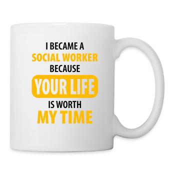 Soziale Arbeit - Tasse - Weiß - Rechts